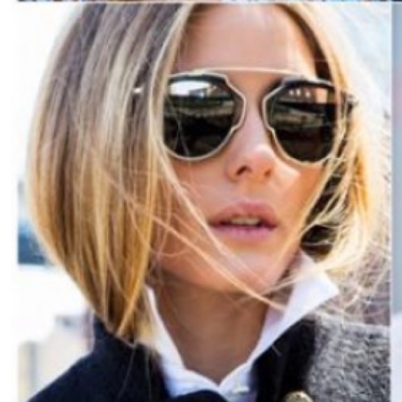 SOLD 🎈CHRISTIAN DIOR So Real Black Gold Leather Aviator Sunglasses Authentic - Picture 9 of 9